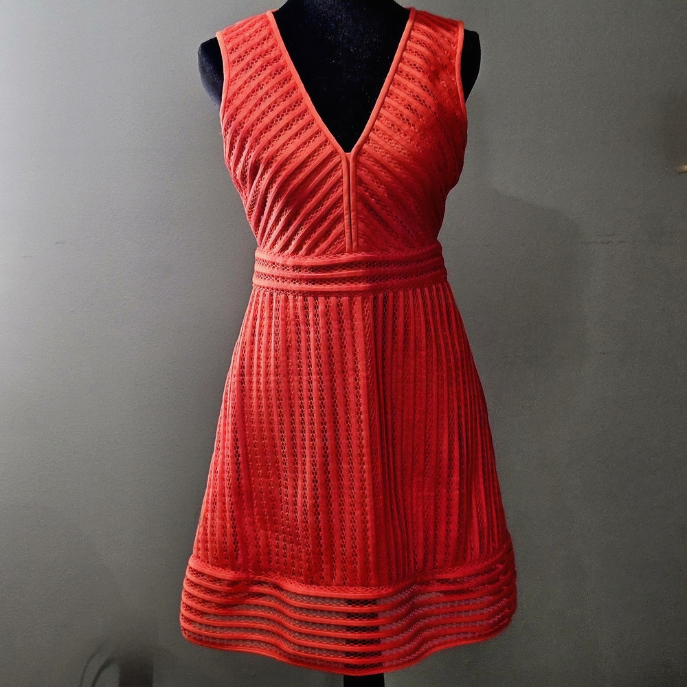 J Crew Womens Vneck Crochete Fit & Flare Party Mini Sundress Sleeveless Size 2P